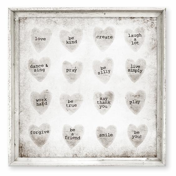 Sweet Gumball Candy Hearts Framed Art