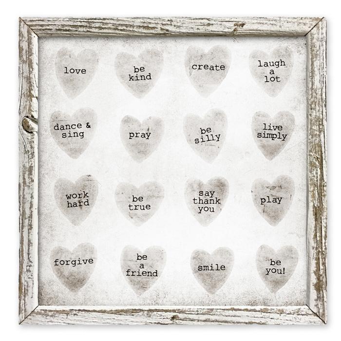 Sweet Gumball Candy Hearts Framed Art