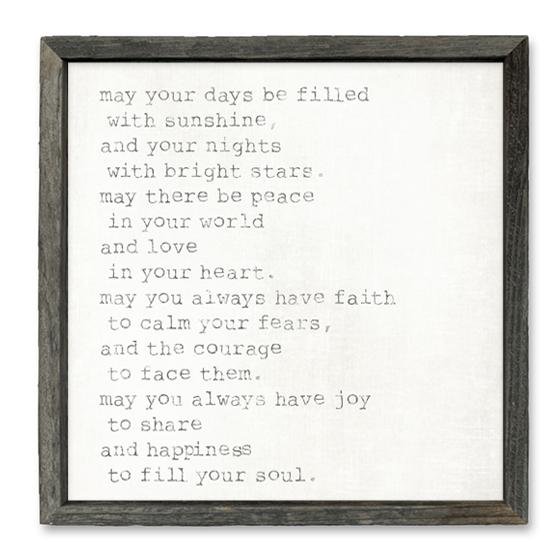 Sweet Gumball May Your Days Be Filled Framed Art