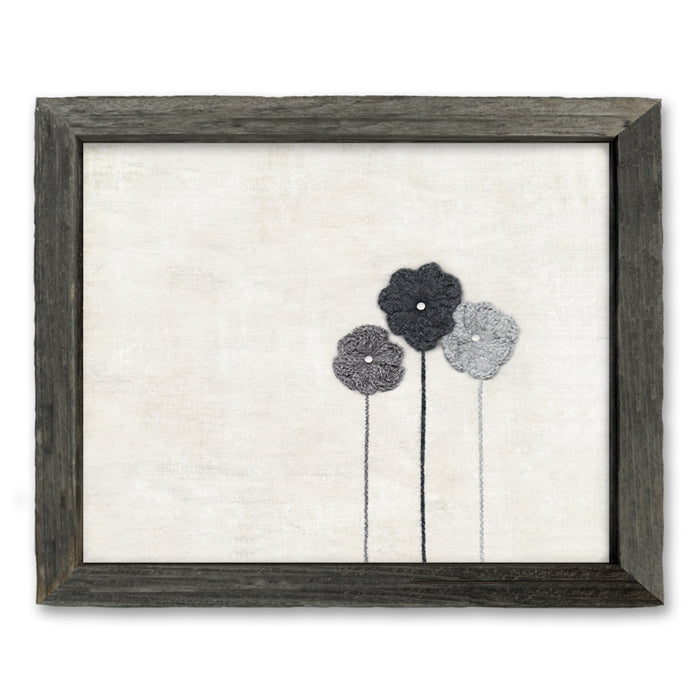 Sweet Gumball Three Flowers Framed Art
