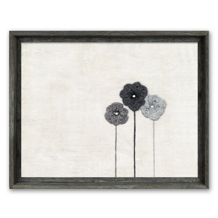 Sweet Gumball Three Flowers Framed Art