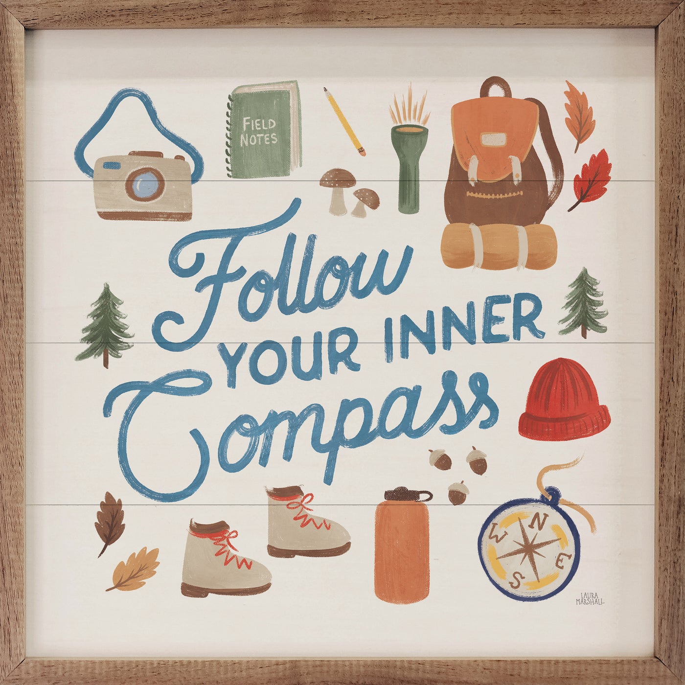 Take A Hike Wood Framed Print