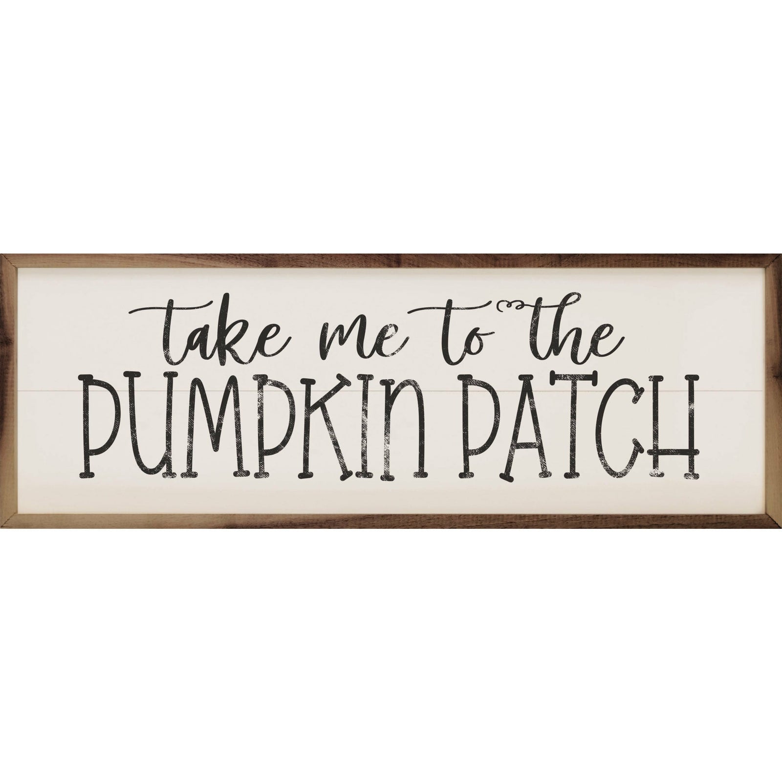 Take Me To The Pumpkin Patch Wood Framed Print