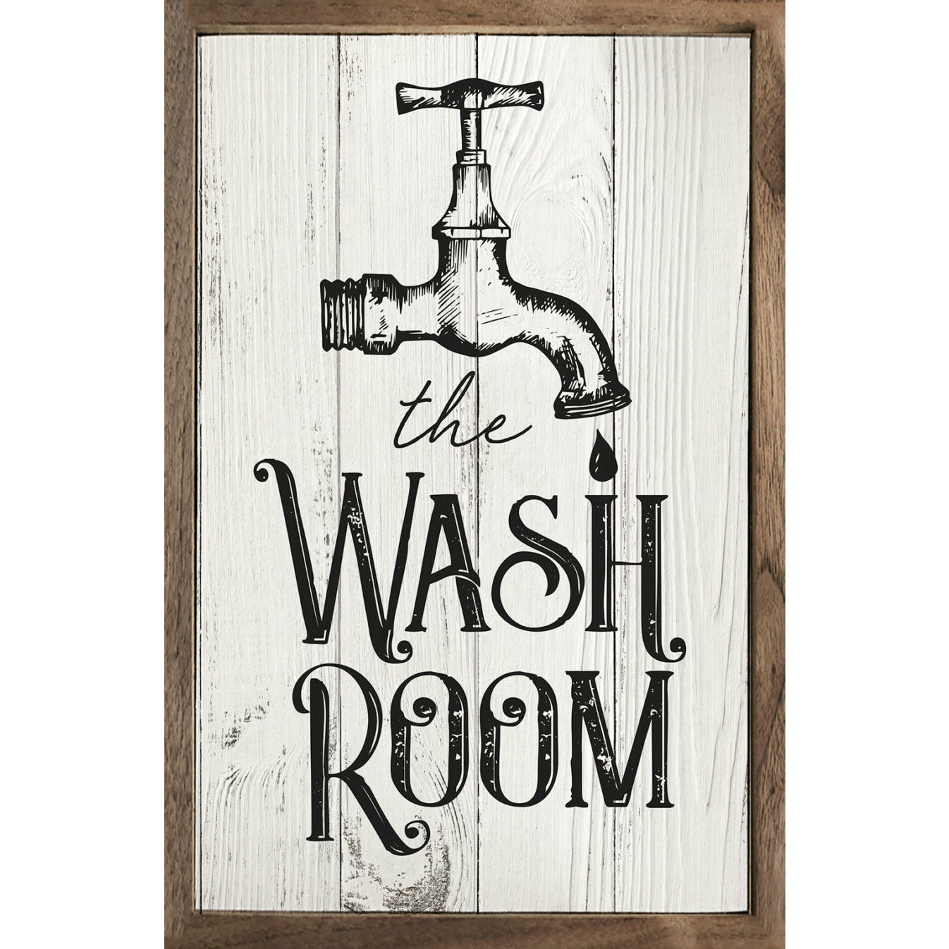 The Wash Room Wood Framed Print
