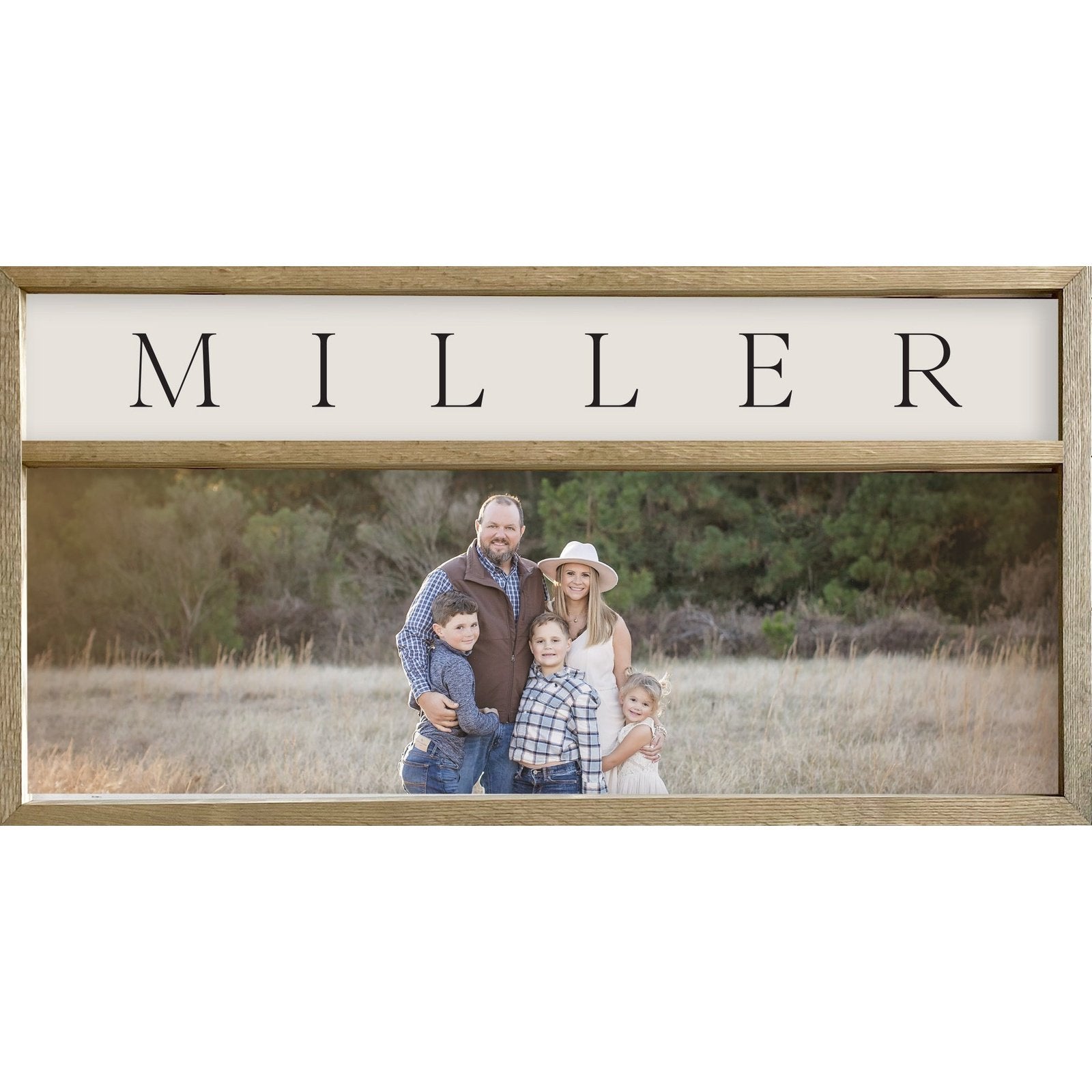 Thin Family Name Canvas Photo Frame