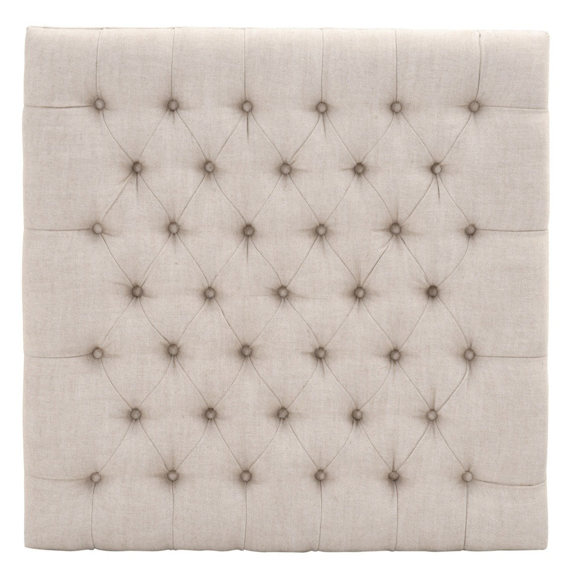 Townsend Tufted Upholstered Bisque French Linen Coffee Table