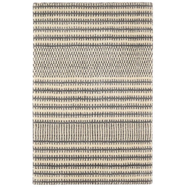 Tracks Grey Hand Loom Knotted Wool Rug