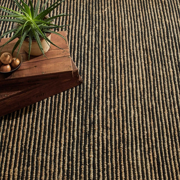 Twiggy Black Handwoven Jute Rug