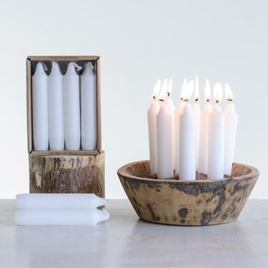 Unscented Short Taper Candles Set