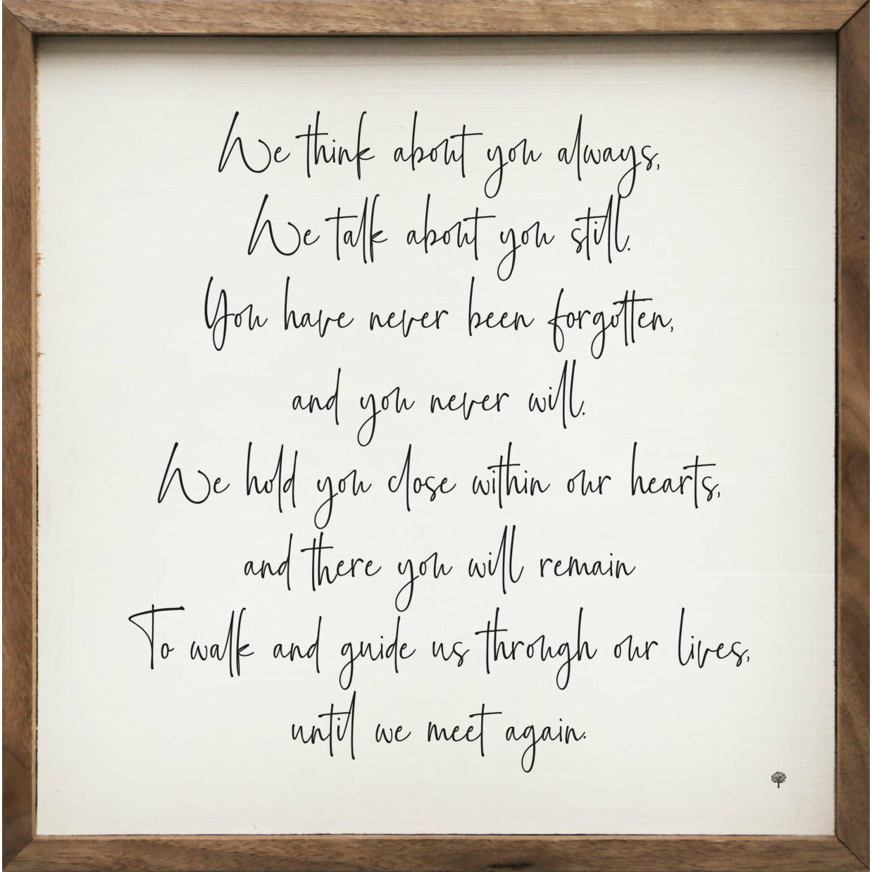 Until We Meet Again Wood Framed Print