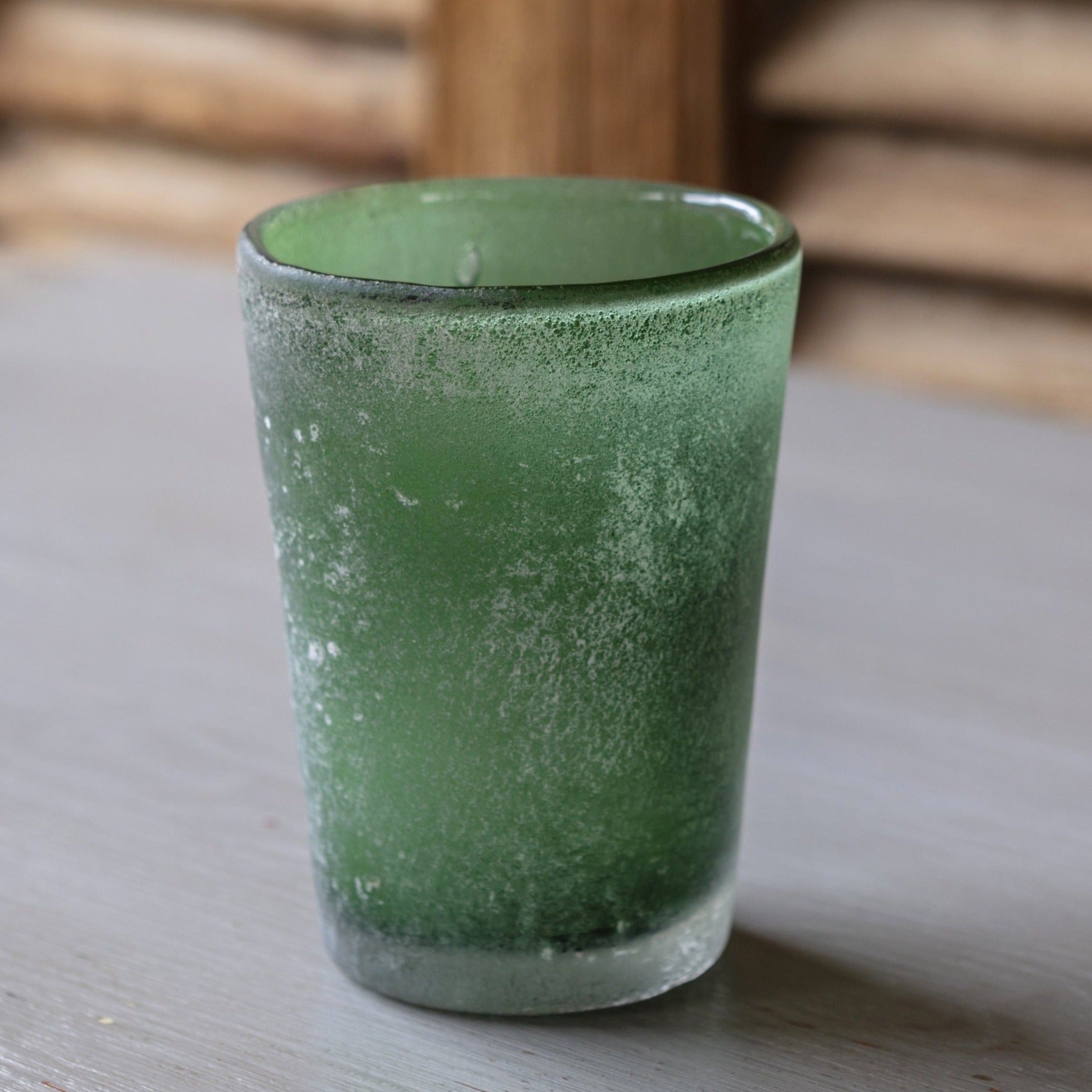 Verde Aged Glass Vase