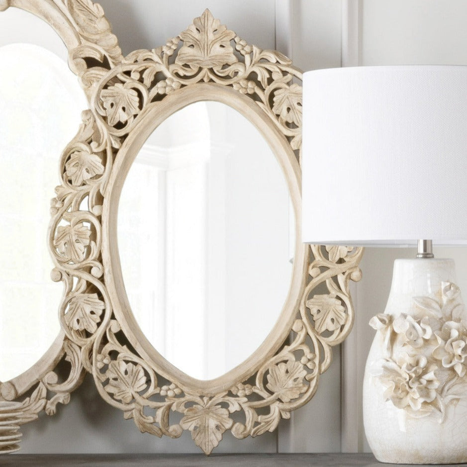 Vichy Hand Carved Wood Mirror