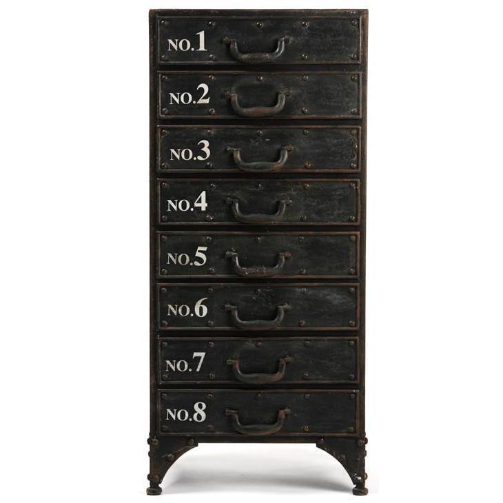 Vintage Industrial 8 Drawer Cabinet