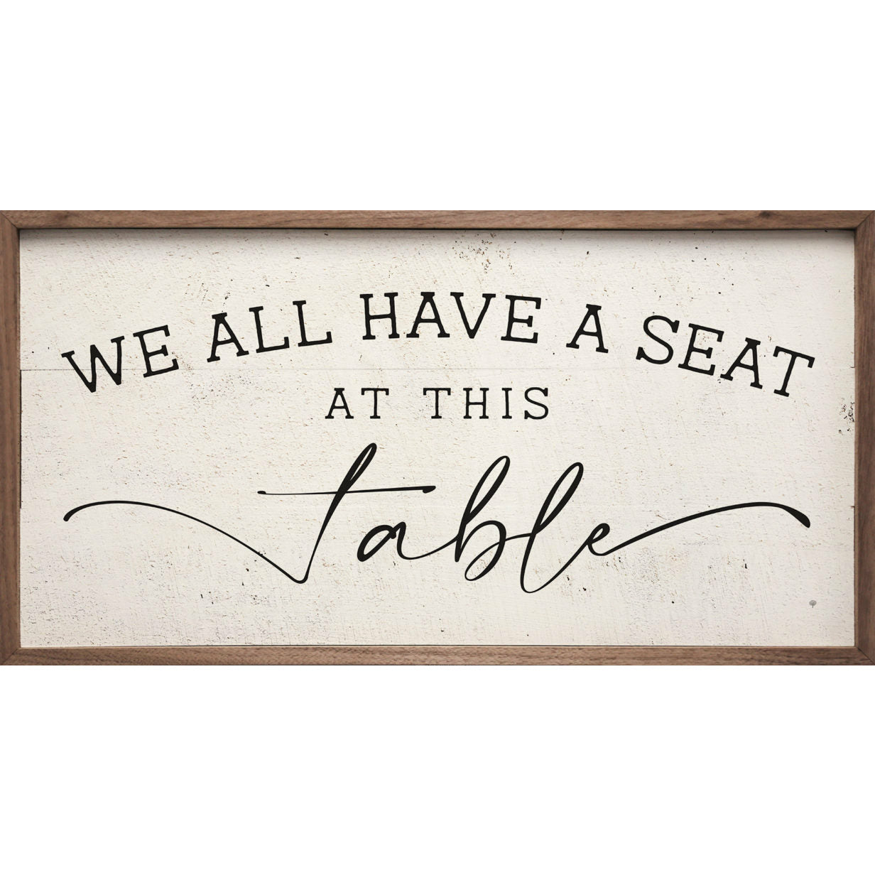 We All Have A Seat At This Table Wood Framed Print