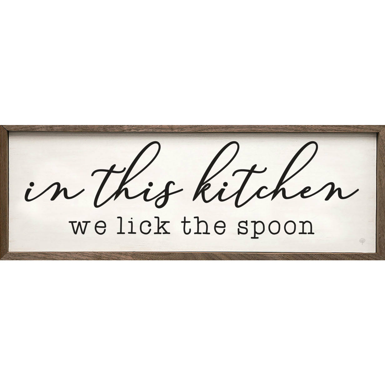 We Lick The Spoon Wood Framed Print
