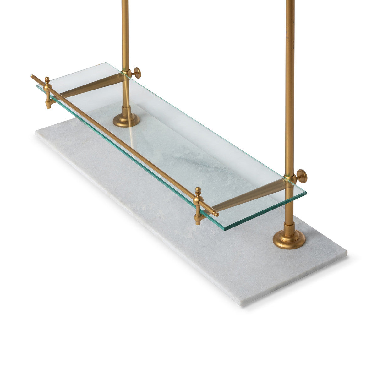 White Marble & Brass Bistro Rack