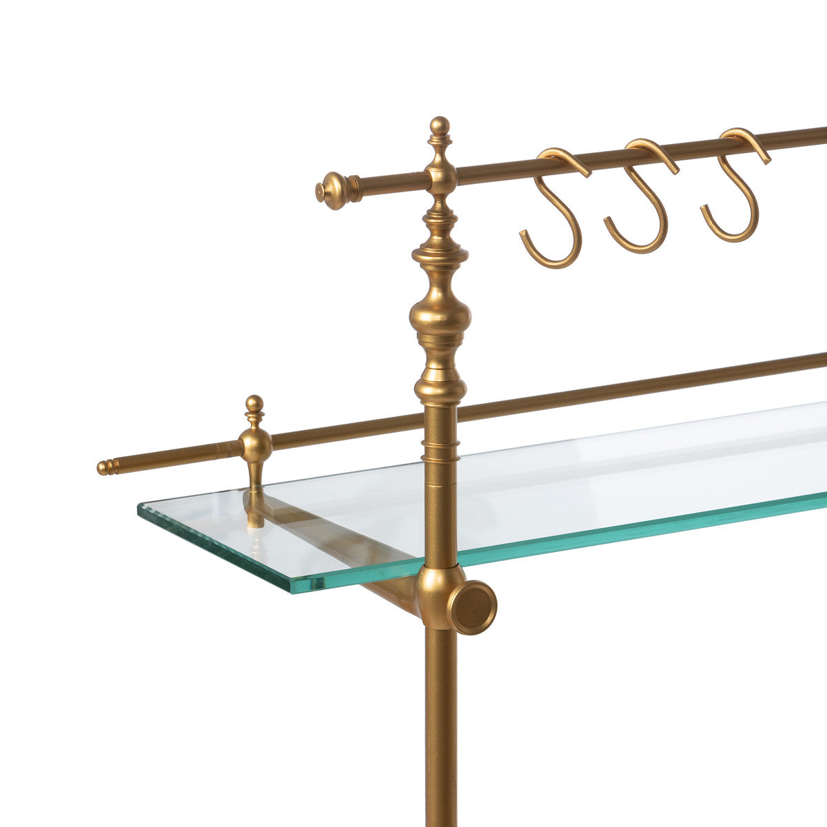 White Marble & Brass Bistro Rack