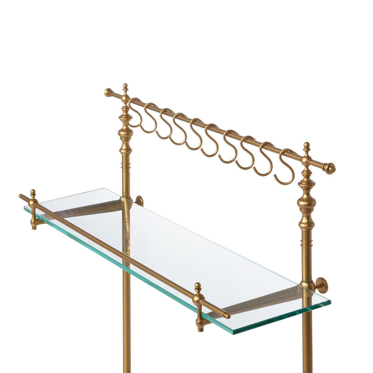 White Marble & Brass Bistro Rack