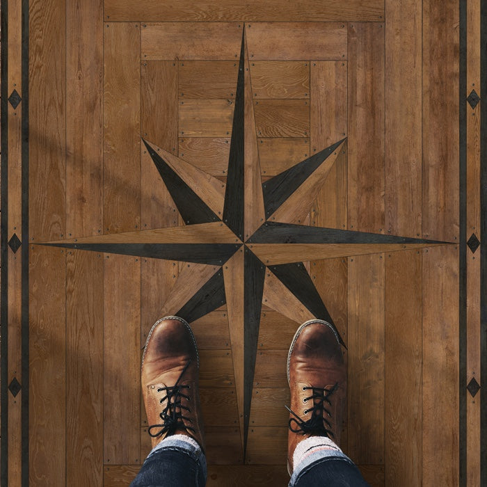 Williamsburg 18th Century Joinery Forever Binding Vinyl Floor Cloth