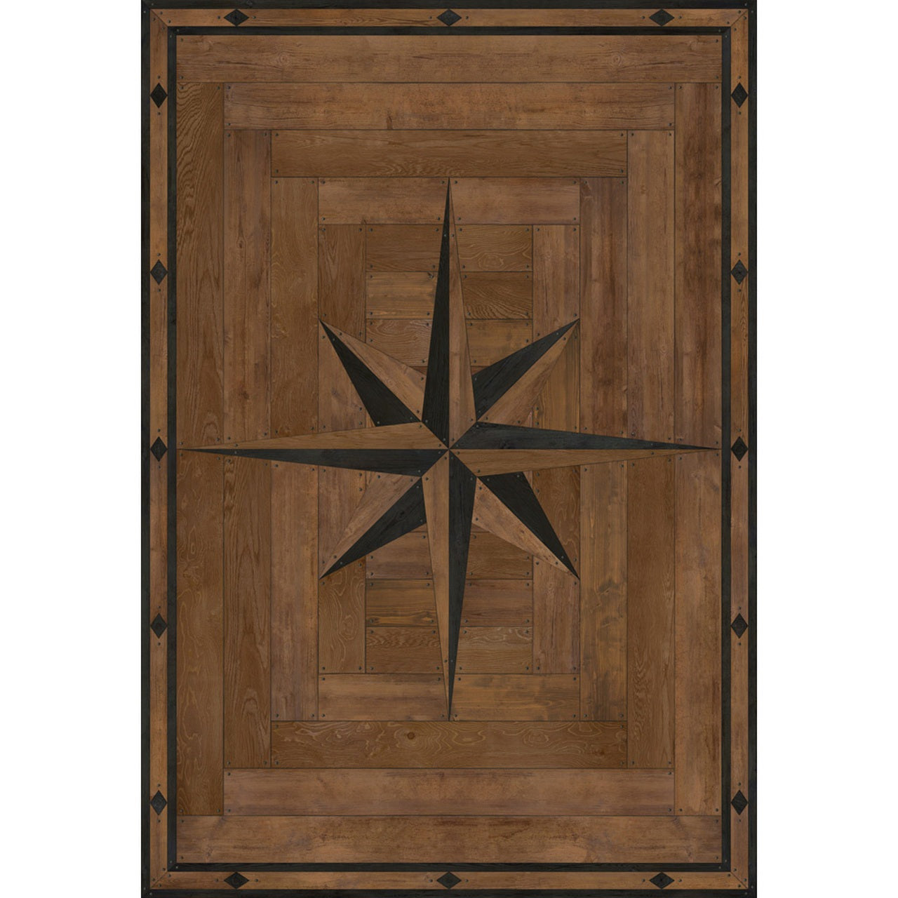 Williamsburg 18th Century Joinery Forever Binding Vinyl Floor Cloth