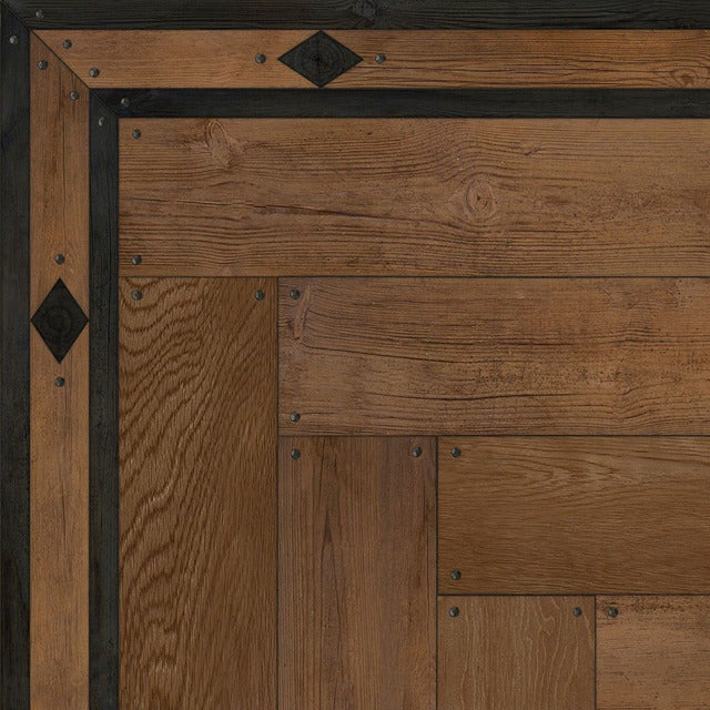 Williamsburg 18th Century Joinery Forever Binding Vinyl Floor Cloth