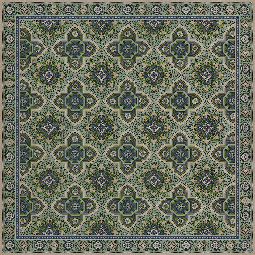 Williamsburg Antiquary Fly Leaf Vinyl Floor Cloth