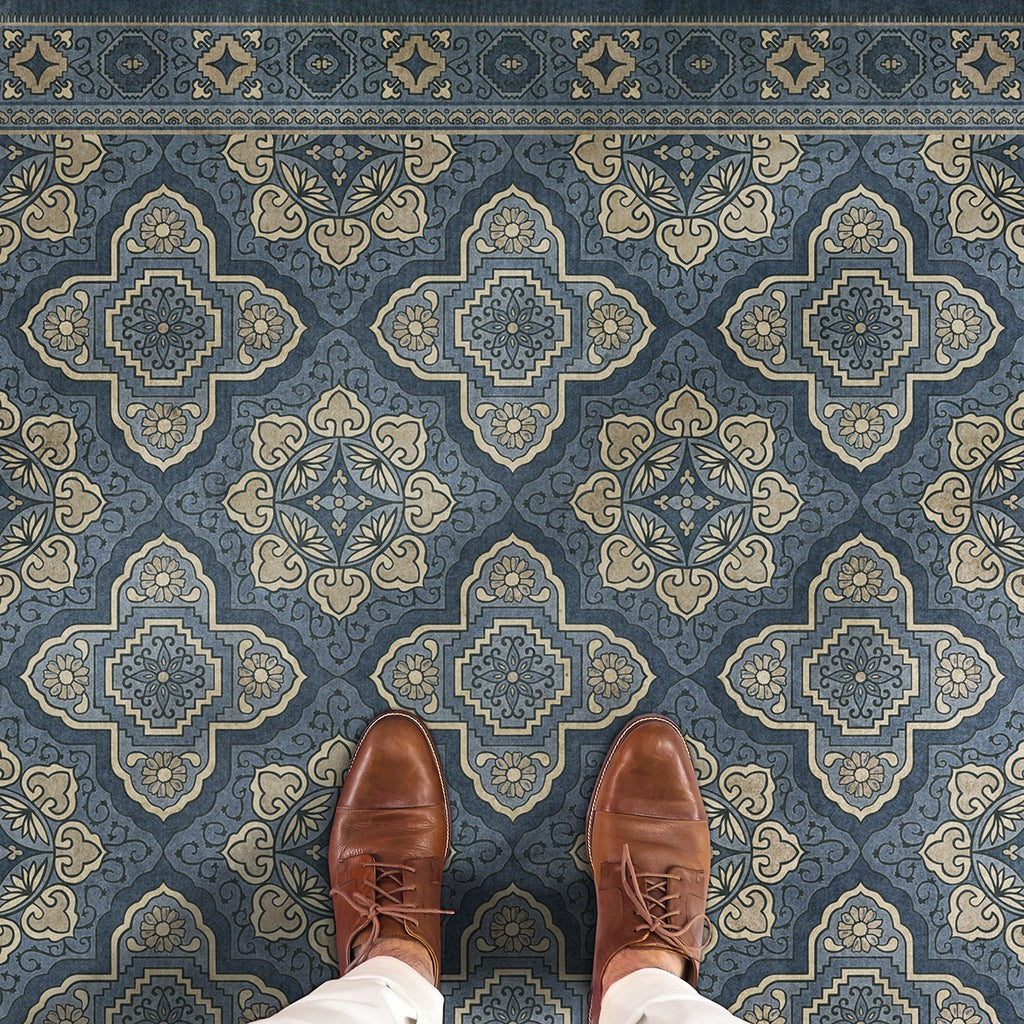 Williamsburg Antiquary Galleys Vinyl Floor Cloth