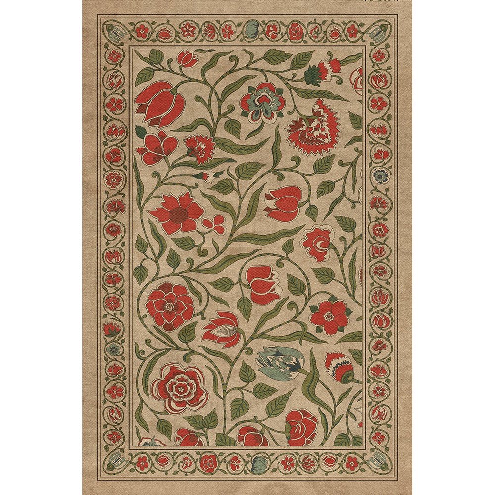 Williamsburg Antique May We Live Together Vinyl Floor Cloth