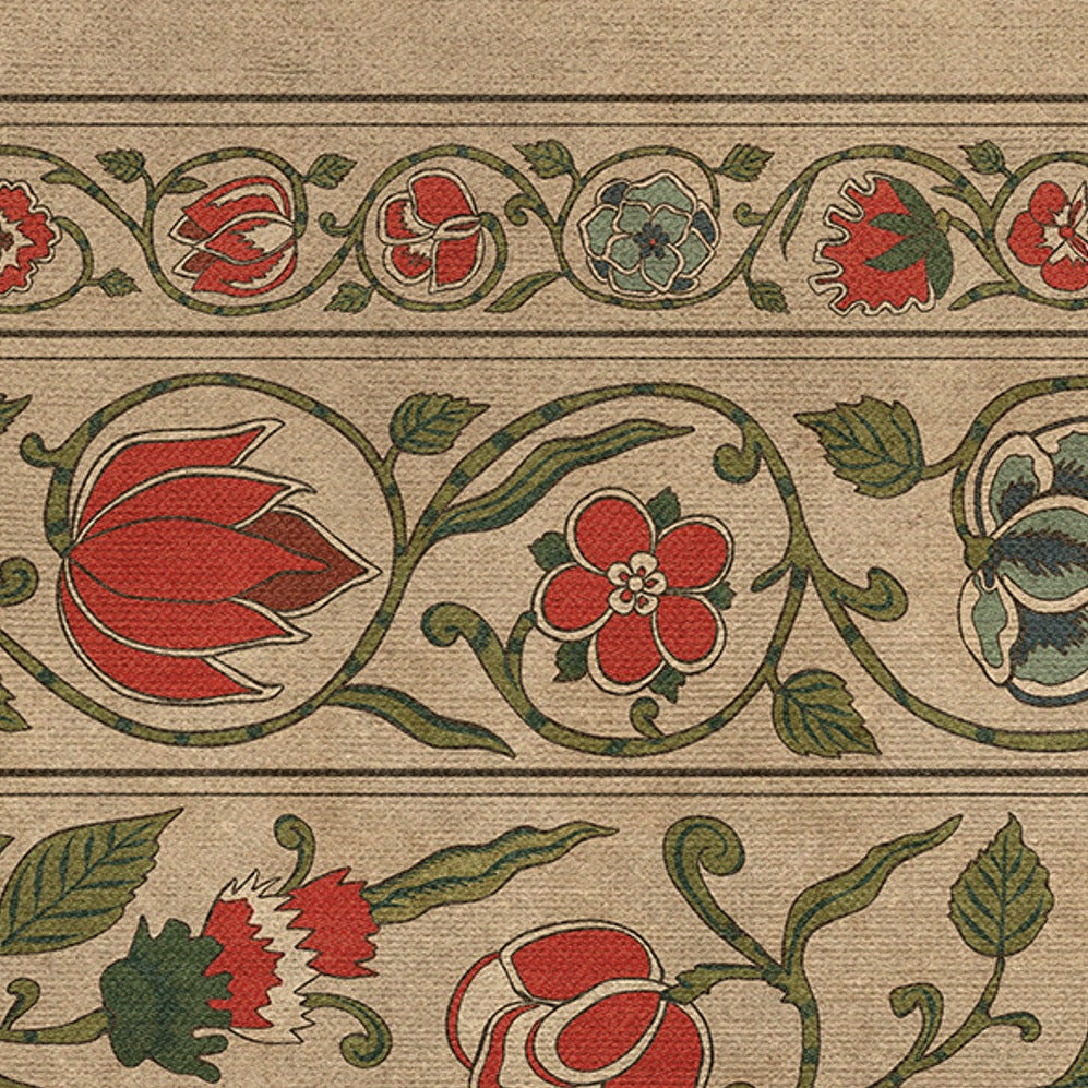 Williamsburg Antique May We Live Together Vinyl Floor Cloth