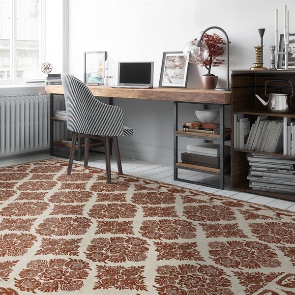 Williamsburg Archibald Loves Secret Vinyl Floor Cloth