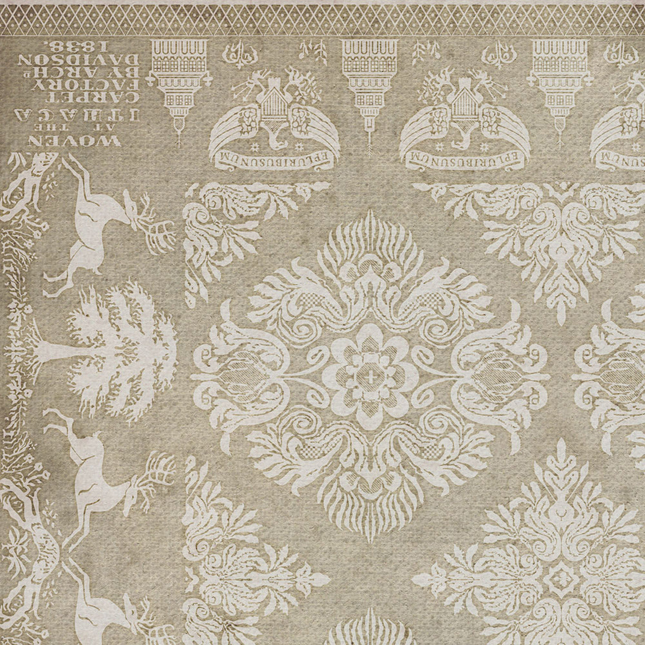 Williamsburg Archibald Several Questions Answered Vinyl Floor Cloth