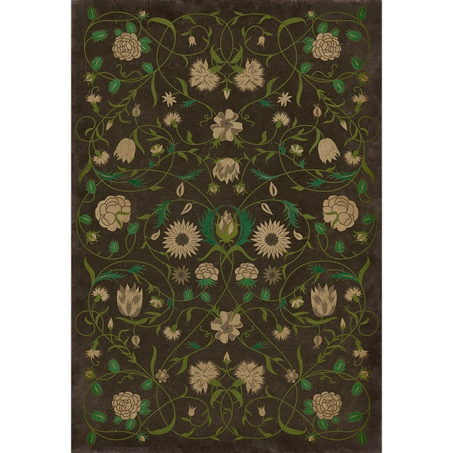 Williamsburg Floral Emma Vinyl Floor Cloth