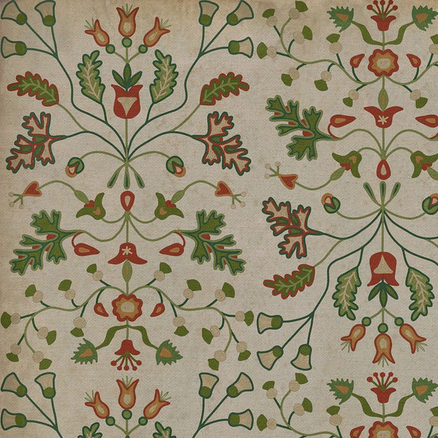 Williamsburg Franklin Courteous Reader Vinyl Floor Cloth