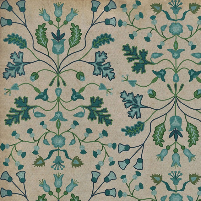 Williamsburg Franklin Martha Careful Vinyl Floor Cloth