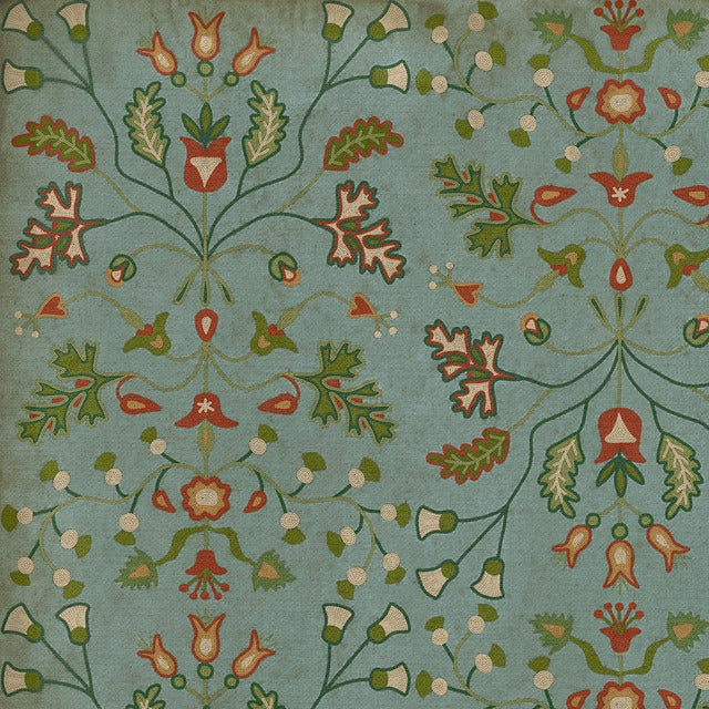 Williamsburg Franklin Polly Baker Vinyl Floor Cloth