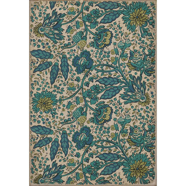 Williamsburg Garden Gate A Mountains Brow Vinyl Floor Cloth