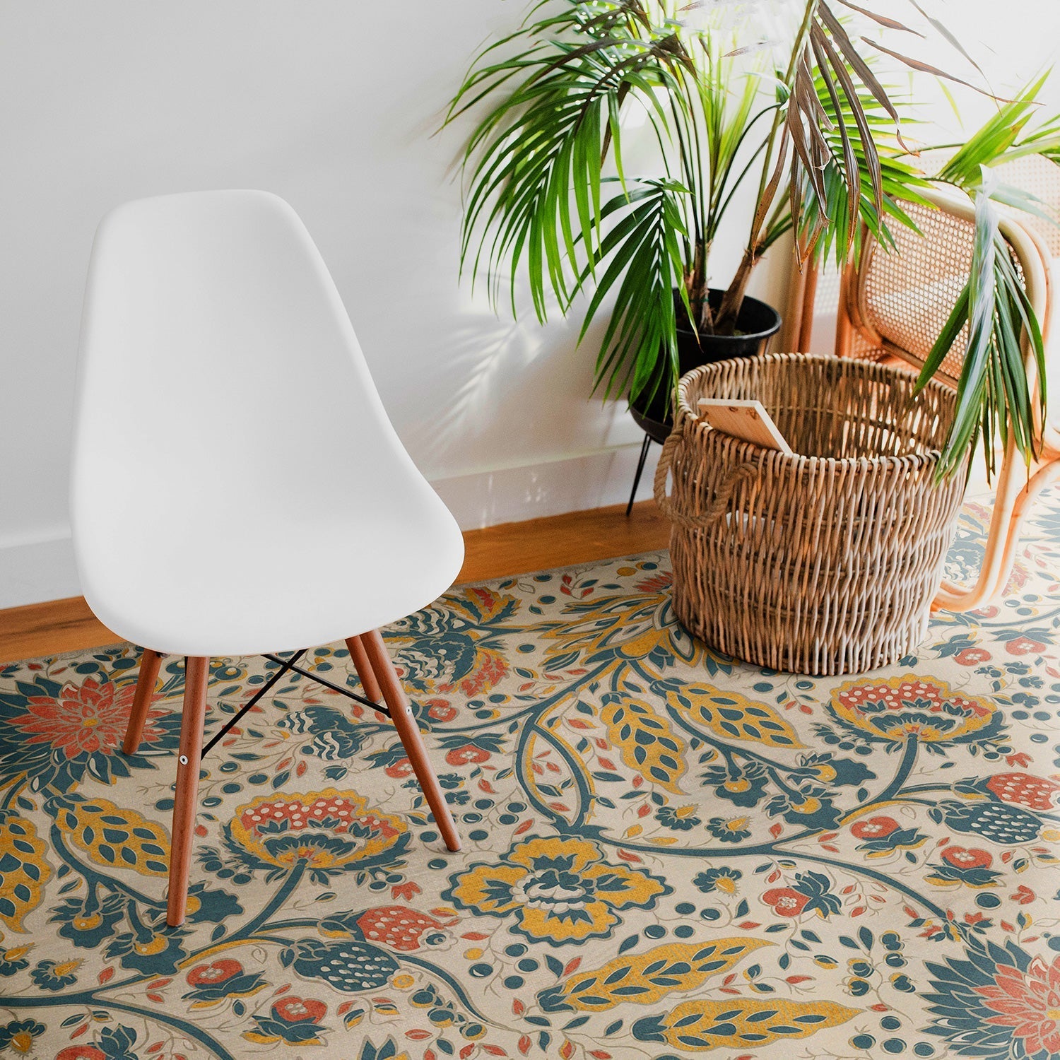 Williamsburg Garden Gate Owl And The Sparrow Vinyl Floor Cloth