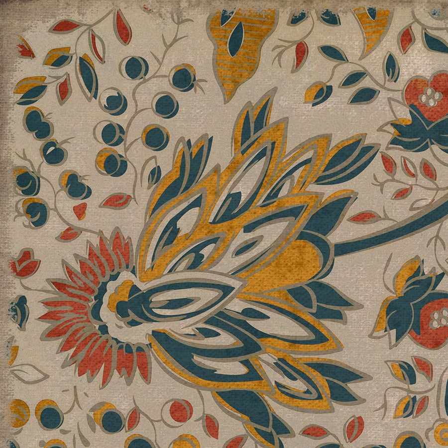 Williamsburg Garden Gate Owl And The Sparrow Vinyl Floor Cloth