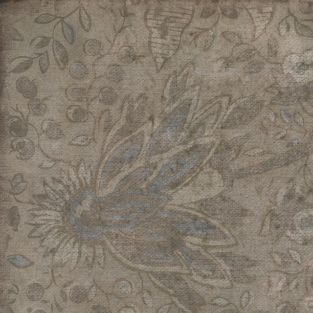 Williamsburg Garden Gate Robbed The Woods Vinyl Floor Cloth