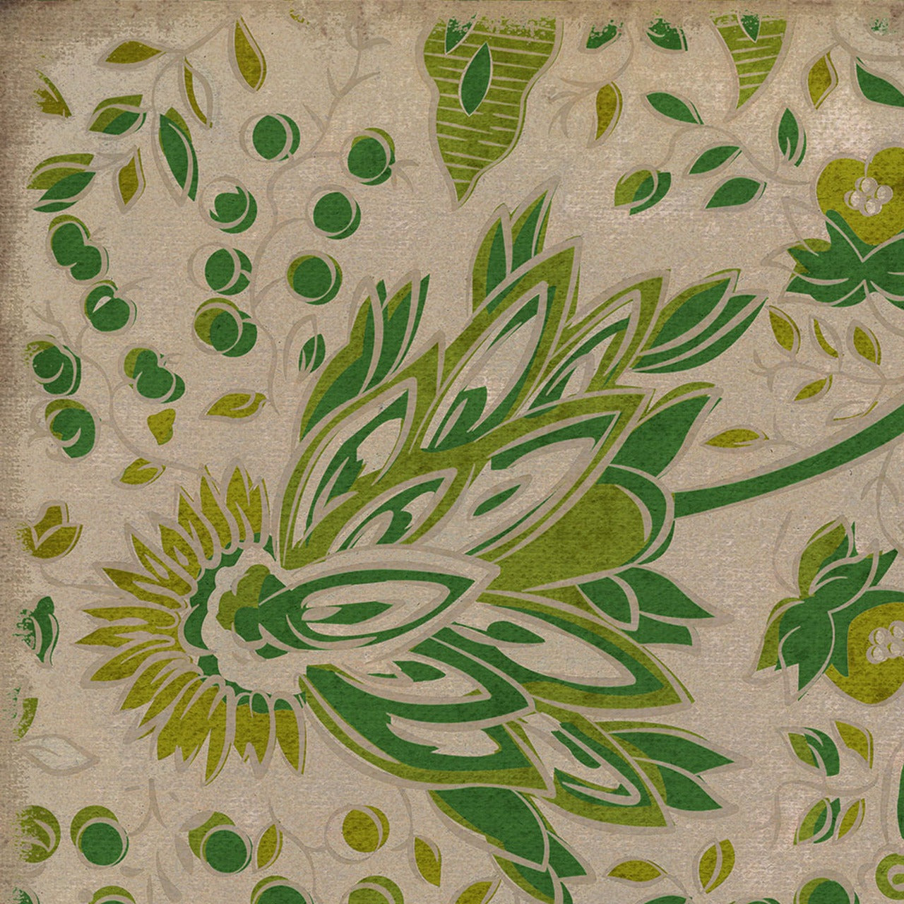 Williamsburg Garden Gate Spring In Town Vinyl Floor Cloth