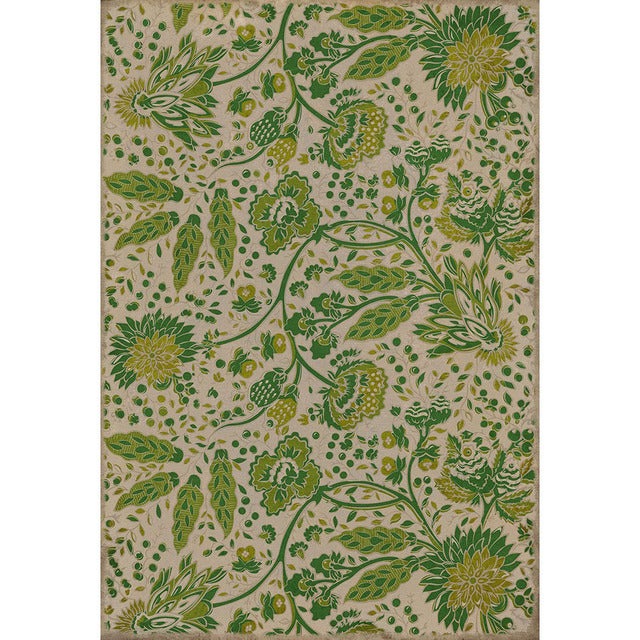 Williamsburg Garden Gate Spring In Town Vinyl Floor Cloth
