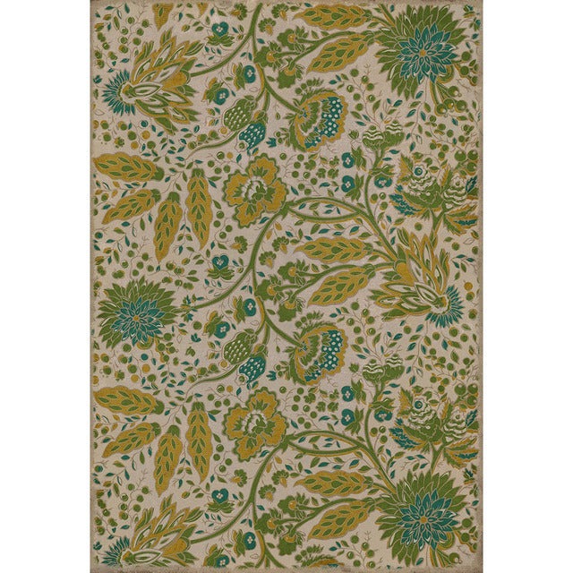 Williamsburg Garden Gate Summer Wind Vinyl Floor Cloth