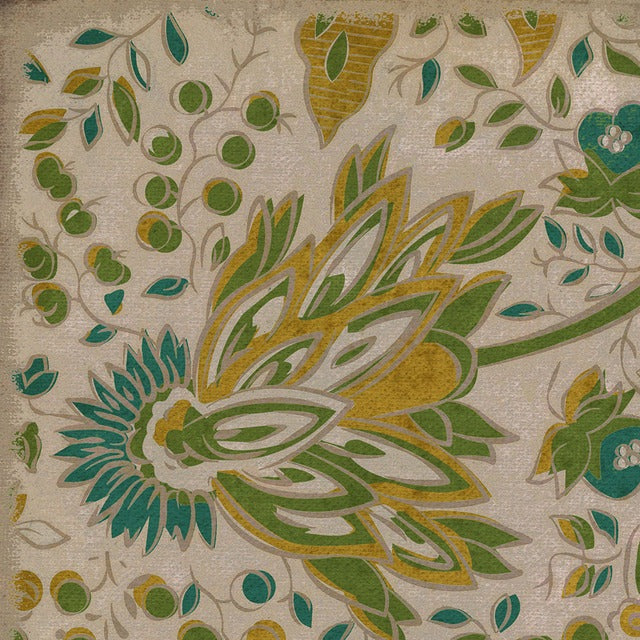 Williamsburg Garden Gate Summer Wind Vinyl Floor Cloth