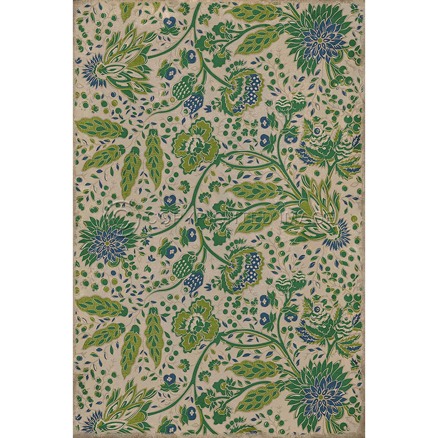 Williamsburg Garden Gate The West Wind Vinyl Floor Cloth