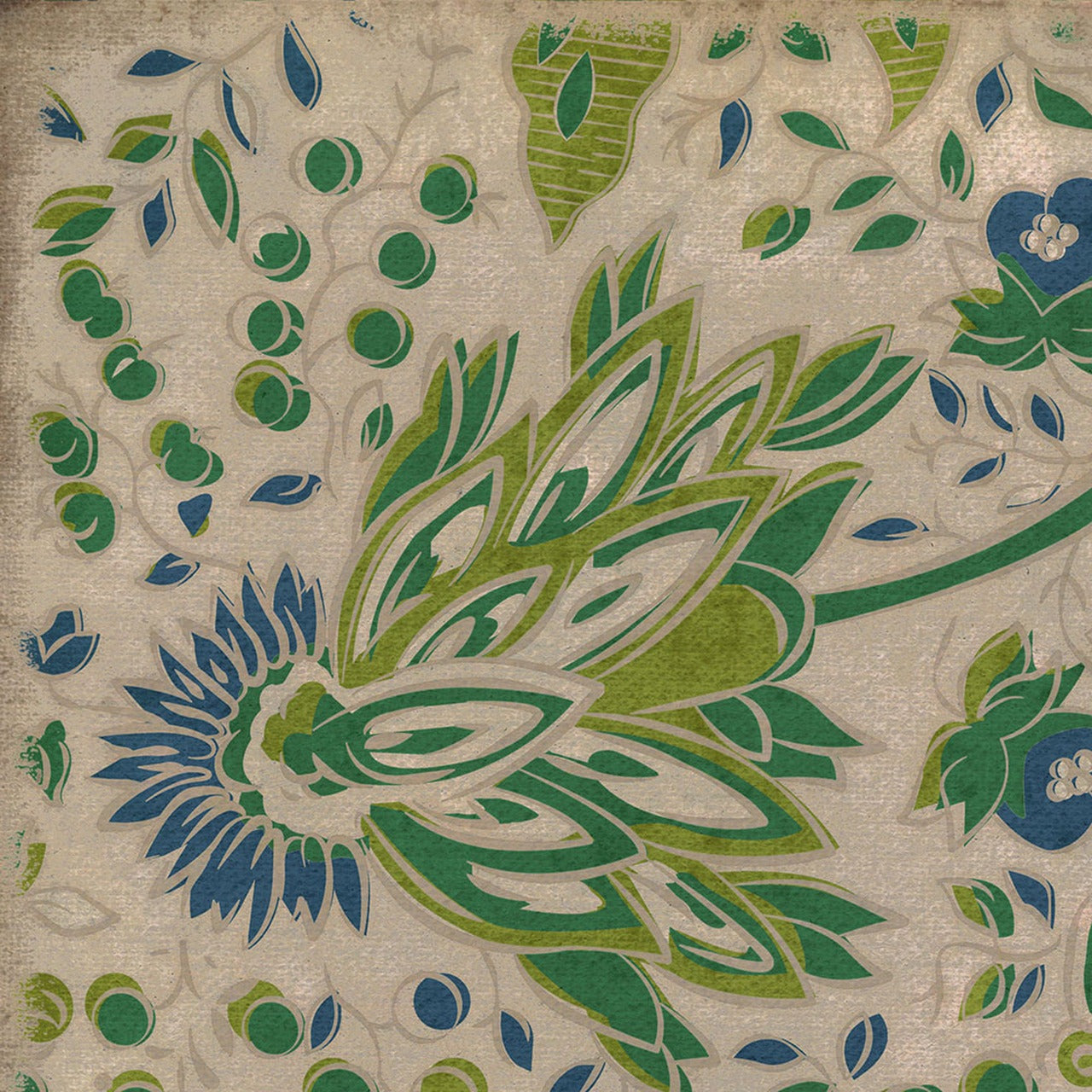 Williamsburg Garden Gate The West Wind Vinyl Floor Cloth