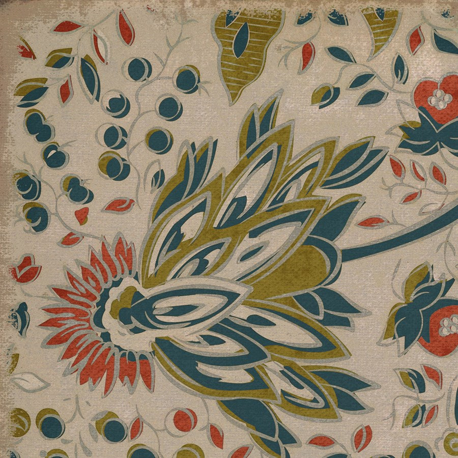 Williamsburg Garden Gate What The Birds Said Vinyl Floor Cloth