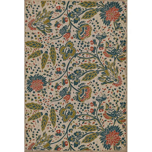 Williamsburg Garden Gate What The Birds Said Vinyl Floor Cloth