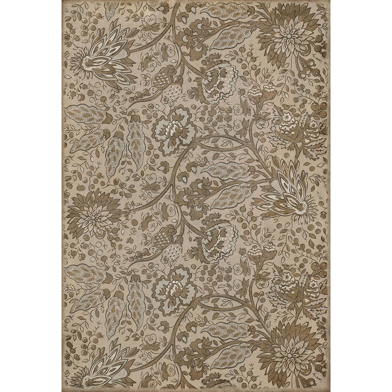 Williamsburg Garden Gate Woods In Winter Vinyl Floor Cloth