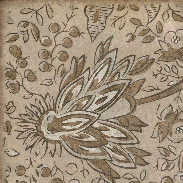 Williamsburg Garden Gate Woods In Winter Vinyl Floor Cloth