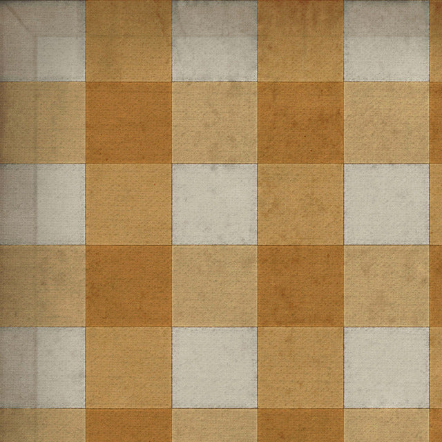 Williamsburg Gingham Canvas Yellow Vinyl Floor Cloth